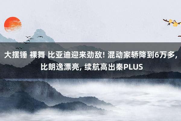 大摆锤 裸舞 比亚迪迎来劲敌! 混动家轿降到6万多， 比朗逸漂亮， 续航高出秦PLUS