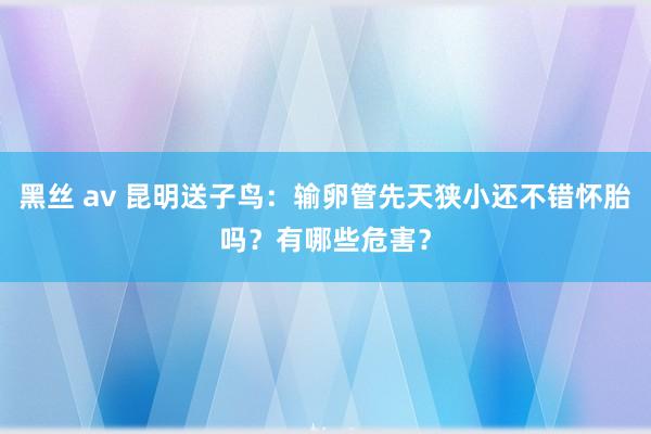 黑丝 av 昆明送子鸟：输卵管先天狭小还不错怀胎吗？有哪些危害？