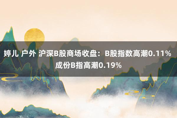 婷儿 户外 沪深B股商场收盘：B股指数高潮0.11% 成份B指高潮0.19%