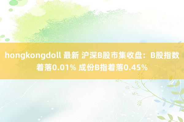 hongkongdoll 最新 沪深B股市集收盘：B股指数着落0.01% 成份B指着落0.45%