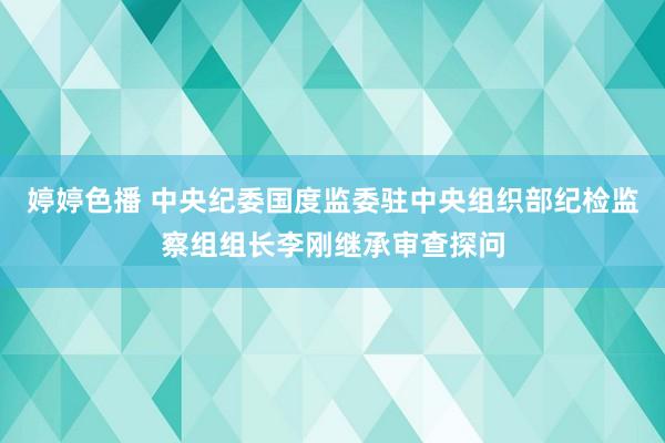 婷婷色播 中央纪委国度监委驻中央组织部纪检监察组组长李刚继承审查探问