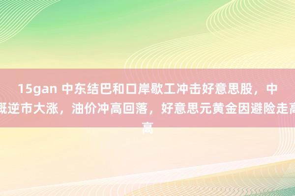 15gan 中东结巴和口岸歇工冲击好意思股，中概逆市大涨，油价冲高回落，好意思元黄金因避险走高