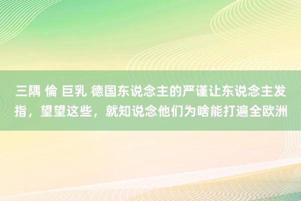 三隅 倫 巨乳 德国东说念主的严谨让东说念主发指，望望这些，就知说念他们为啥能打遍全欧洲