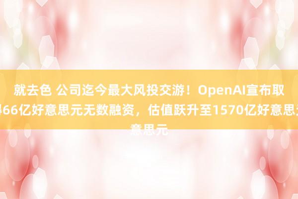 就去色 公司迄今最大风投交游！OpenAI宣布取得66亿好意思元无数融资，估值跃升至1570亿好意思元