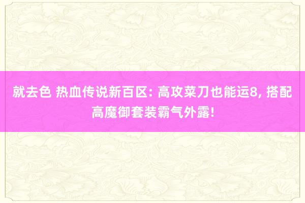 就去色 热血传说新百区: 高攻菜刀也能运8， 搭配高魔御套装霸气外露!