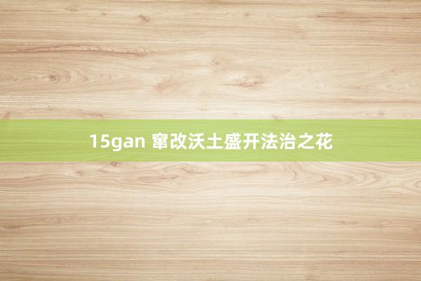 15gan 窜改沃土盛开法治之花