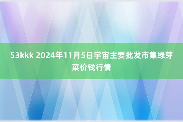 53kkk 2024年11月5日宇宙主要批发市集绿芽菜价钱行情