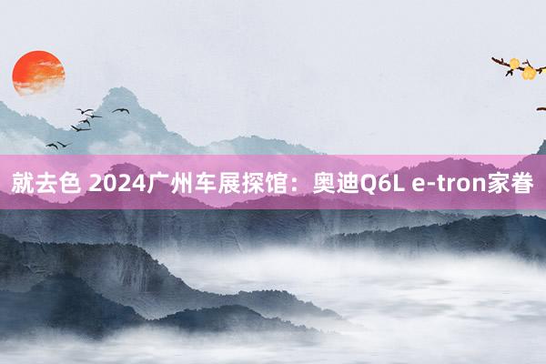 就去色 2024广州车展探馆：奥迪Q6L e-tron家眷