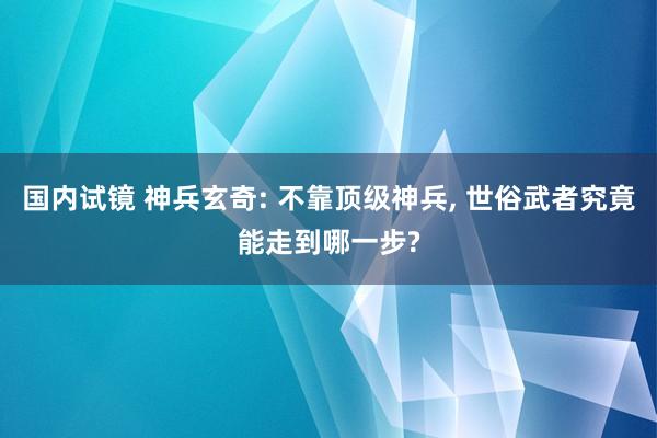 国内试镜 神兵玄奇: 不靠顶级神兵， 世俗武者究竟能走到哪一步?