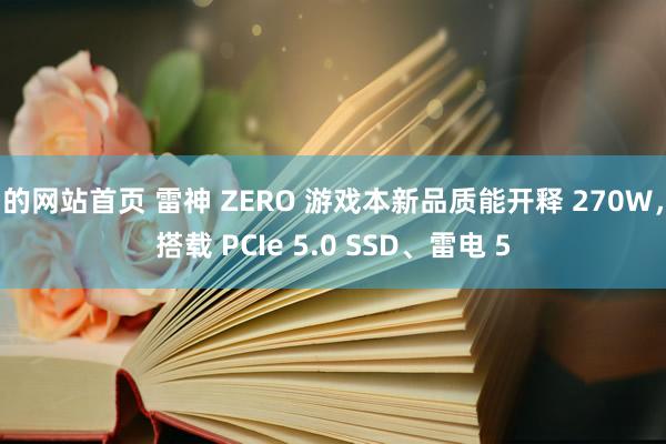 的网站首页 雷神 ZERO 游戏本新品质能开释 270W，搭载 PCIe 5.0 SSD、雷电 5