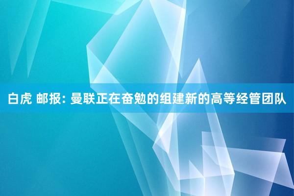 白虎 邮报: 曼联正在奋勉的组建新的高等经管团队